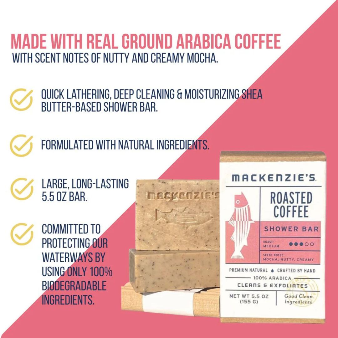 Roasted Coffee Shower Bar Soap – Mackenzie’s – 5.5 oz